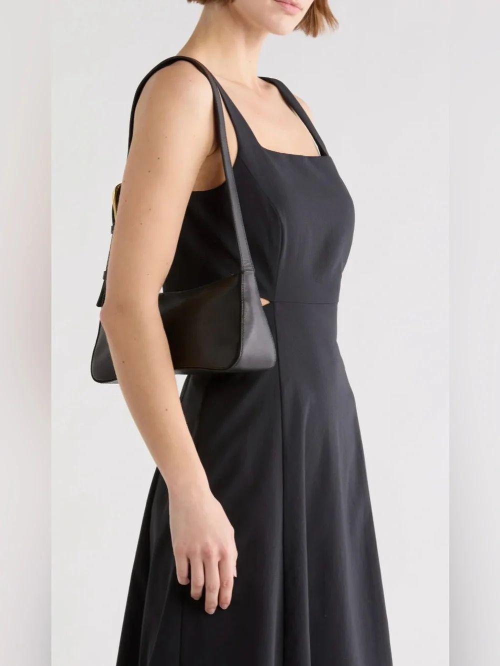 Madewell The Sculptural Buckle Leather Shoulder Bag NWOT